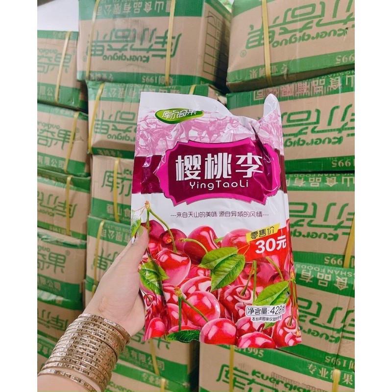 Hoa quả sấy, mứt Cherry - ô mai Cherry Đài Loan 408g
