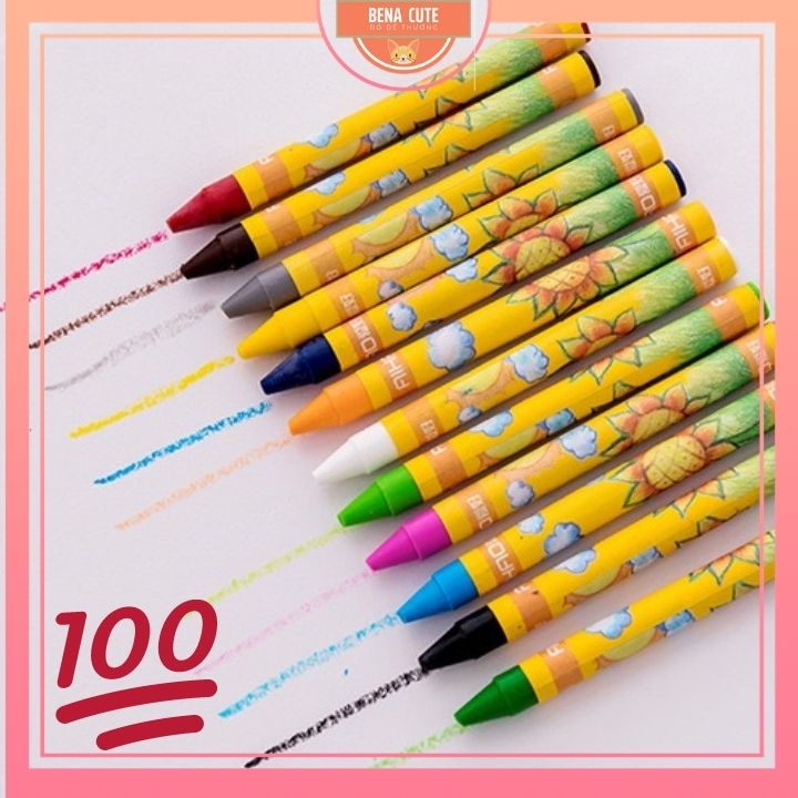Bút màu sáp dầu 💯 MỊN 💯 màu sắc tươi sáng