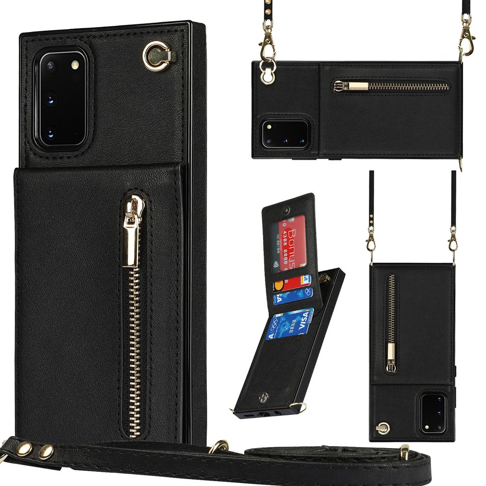 Ốp Điện Thoại Da Kiểu Ví Có Dây Đeo Tay Cho Samsung Galaxy S9/S9+/S10/S10+/S10E/S20/S20+/S20 Ultra/S20