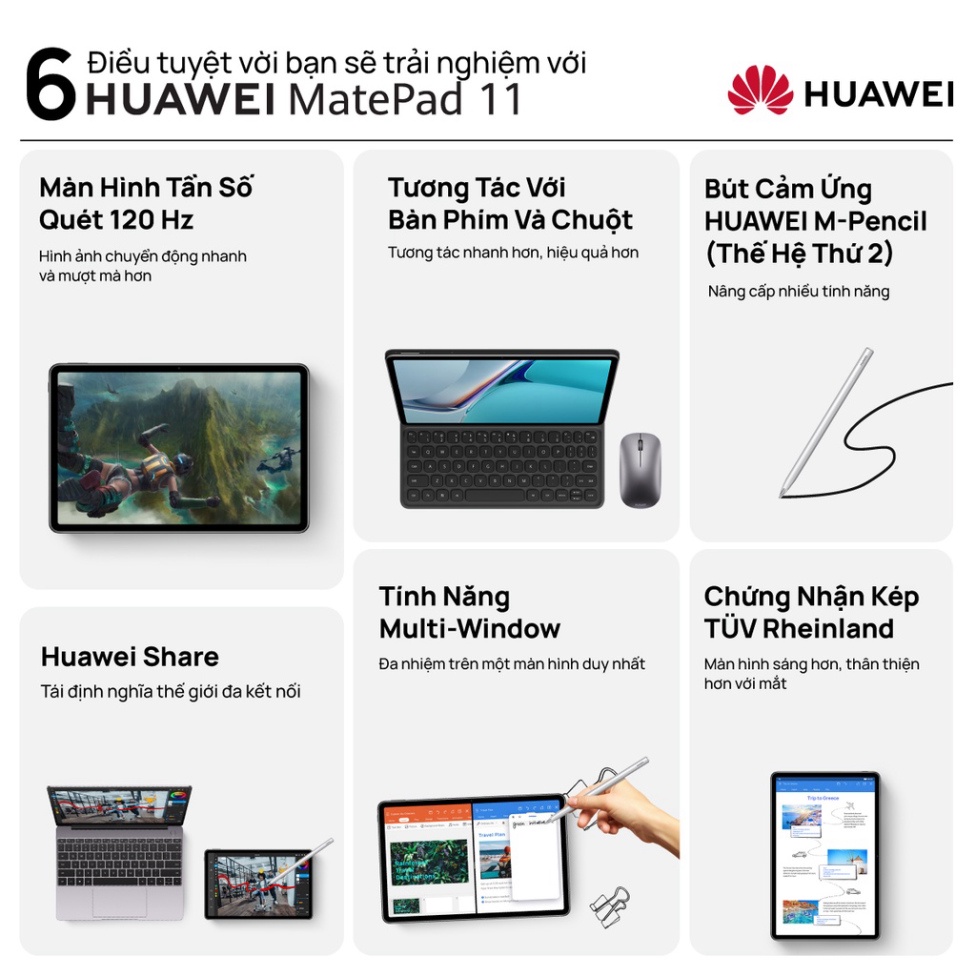 Máy Tính Bảng Huawei MatePad 11 | Màn Hình FullView 120 Hz | M-Pencil