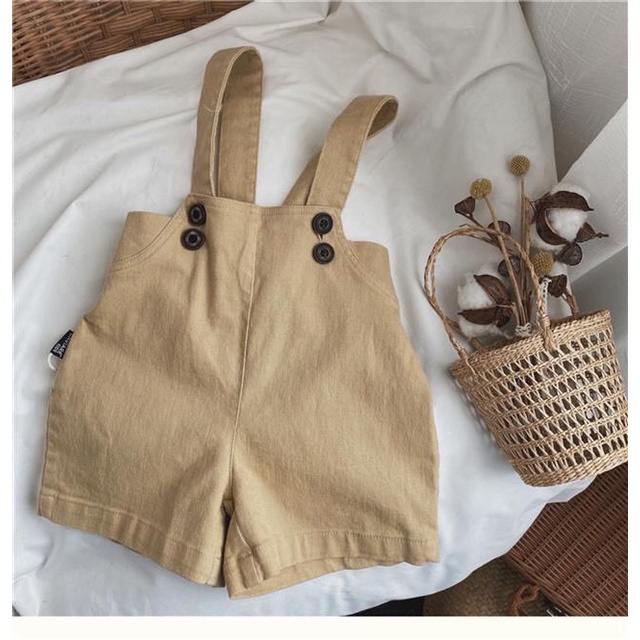 Quần Yếm Kaki Cotton trẻ em cho bé Trai bé Gái từ 10kg đến 28kg phong cách Hàn Quốc thời trang trẻ em Dream House