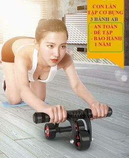Con lăn tập bụng 4 bánh( tặng kèm thảm)