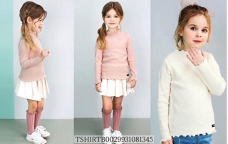 Áo thun gân cổ thấp