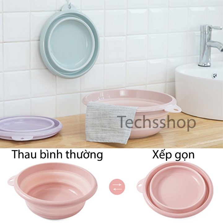 Thau Nhựa Gấp Gọn Tiết Kiệm Không Gian Cho Nhà Bếp