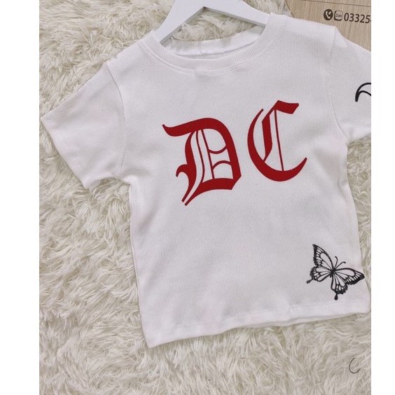 💓💓 [HOT TREND] Áo CropTop Nữ In Chữ DG , Áo Cộc Tay Dáng Ngắn B021