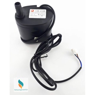 Bơm chìm mini cm-233b 220v-21w cho bể cá, quạt hơi nước