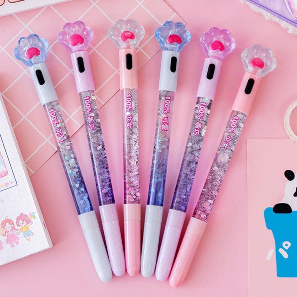 PEWANY Bút Mực Gel Ngòi 0.38mm Tạo Hình Bàn Chân Mèo Sáng Tạo