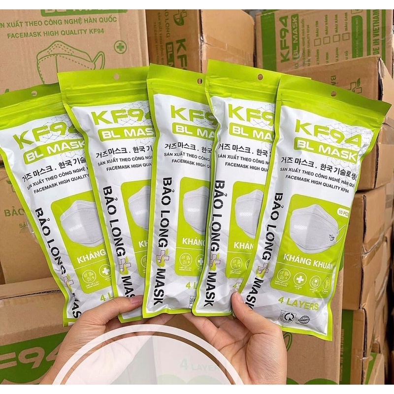 Sỉ 50 cái Khẩu trang cao cấp 4D KF94 Bảo Long