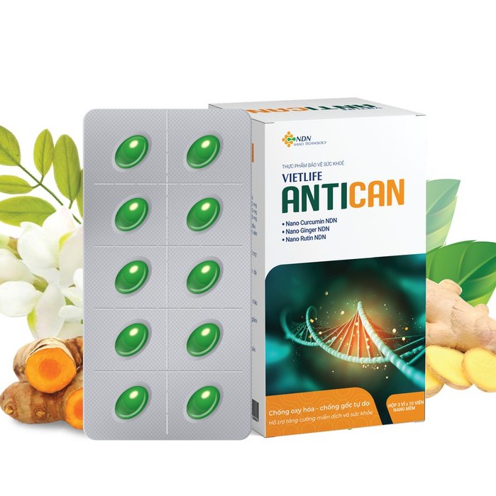 Vietlife Antican – Hỗ trợ chống oxy hóa, ngăn ngừa ung bướu cho người ung thư