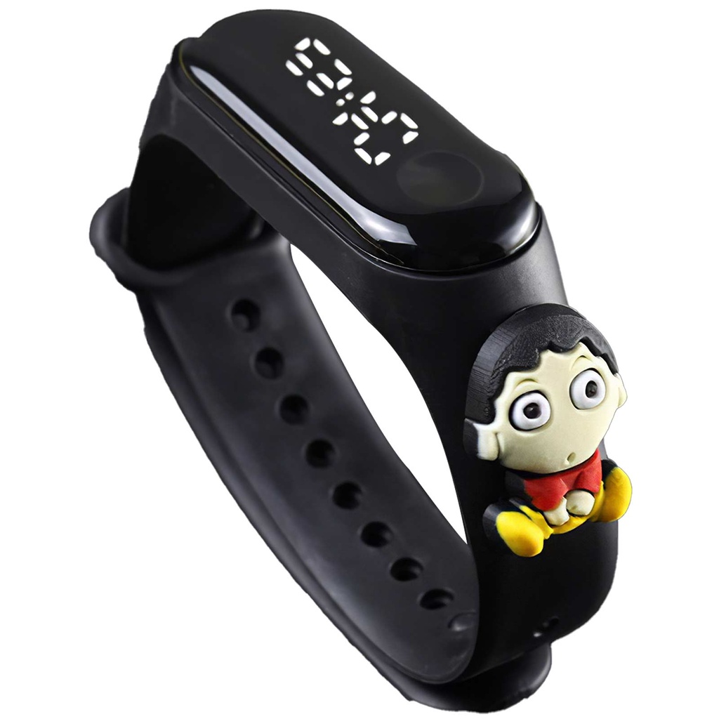 Đồng Hồ Đeo Tay Điện Tử Màn Hình Cảm Ứng LED Hình Búp Bê Hoạt Hình Shin-Chan Chống Nước Mi 3 Dễ Thương Cho Trẻ Em