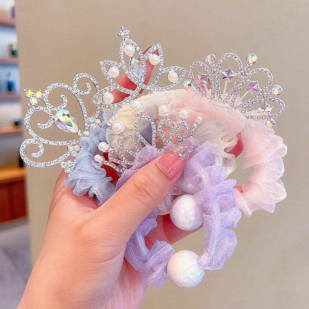 Dây Cột Tóc Hình Vương Miện Dễ Thương Cho Nữ