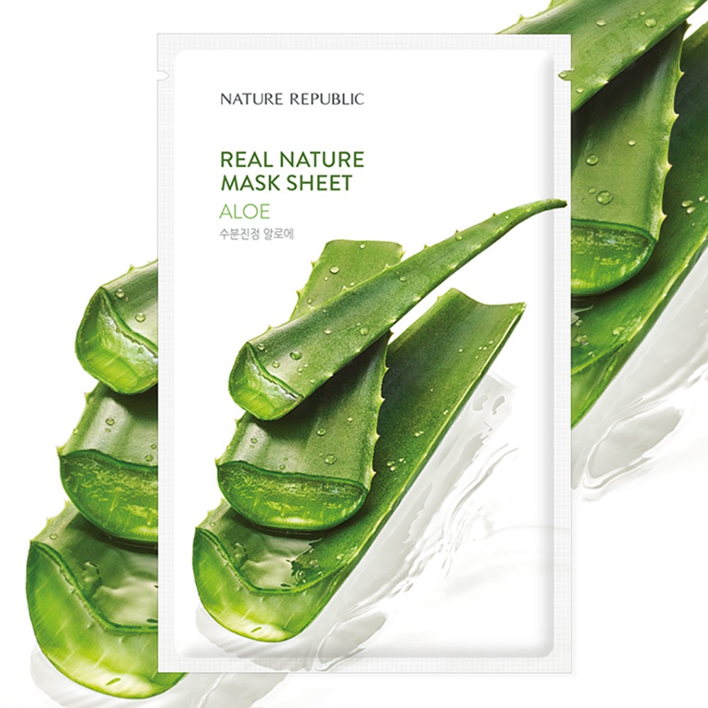 Mặt Nạ Giấy Nature Republic Chiết Xuất Nha Đam Tự Nhiên Real Nature Aloe Mask 23ml