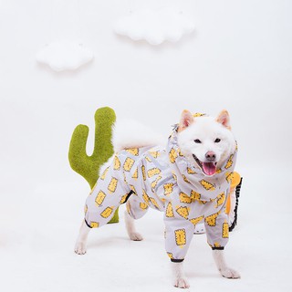 áo mưa cho chó bọc hoàn toàn không thấm nước nhỏ Quần mùa hè Samoyed Corgi Teddy