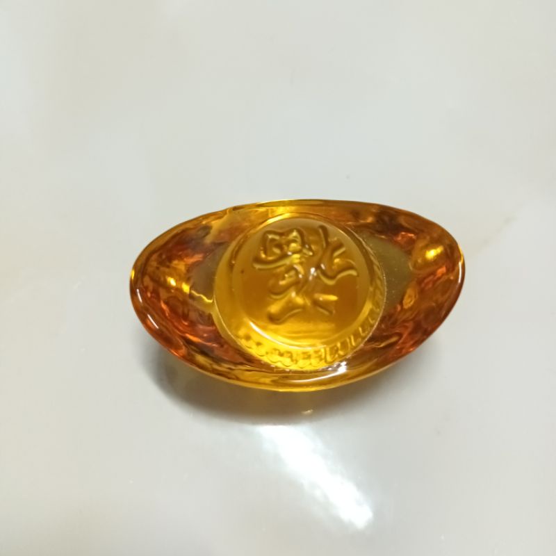 Kim nguyên bảo( thỏi vàng phong thủy ) đá pha lê lưu ly