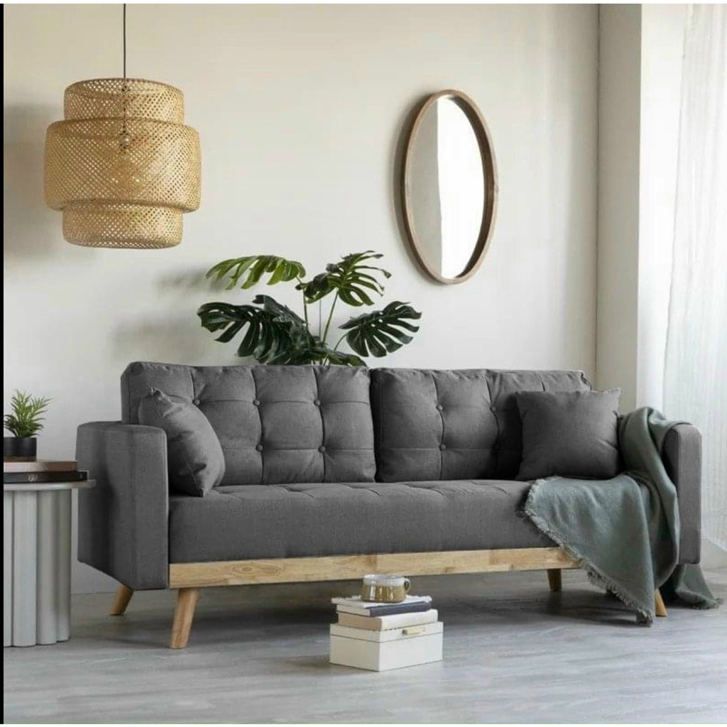 Sofa băng chờ xuất khẩu - sofa cho phòng khách- khung gỗ có tay vịn cao cấp