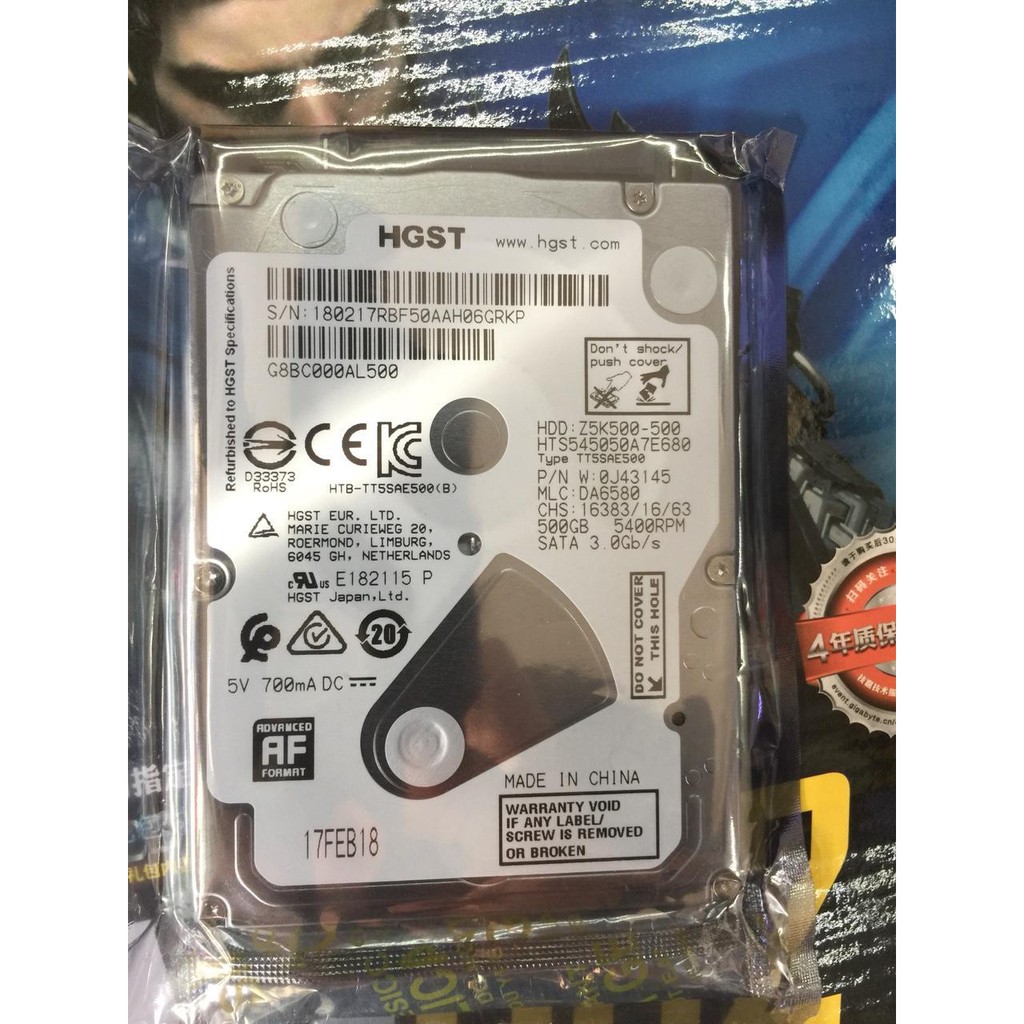 ✔️ Ổ cứng HDD Laptop Hitachi HGST 500GB 7200rpm SATA3 6Gbs 2.5inch - BH 36 tháng