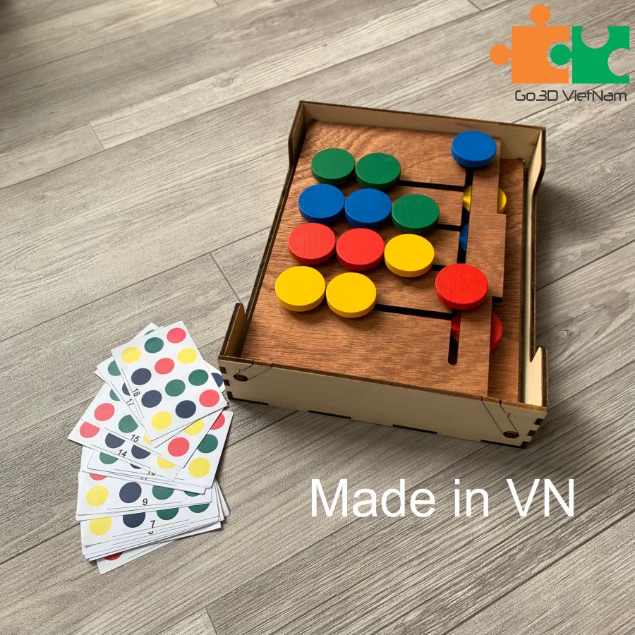 Đồ chơi logic montessori 4 màu