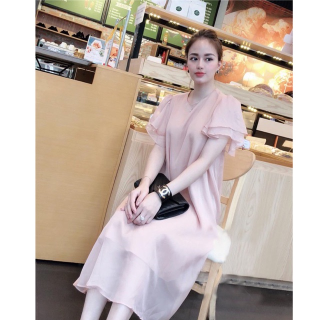 Váy bầu công sở dự tiệc xinh dáng suông (kèm video)