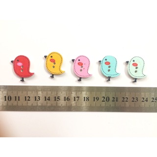 Túi 5 cúc gỗ chim hoạ mi