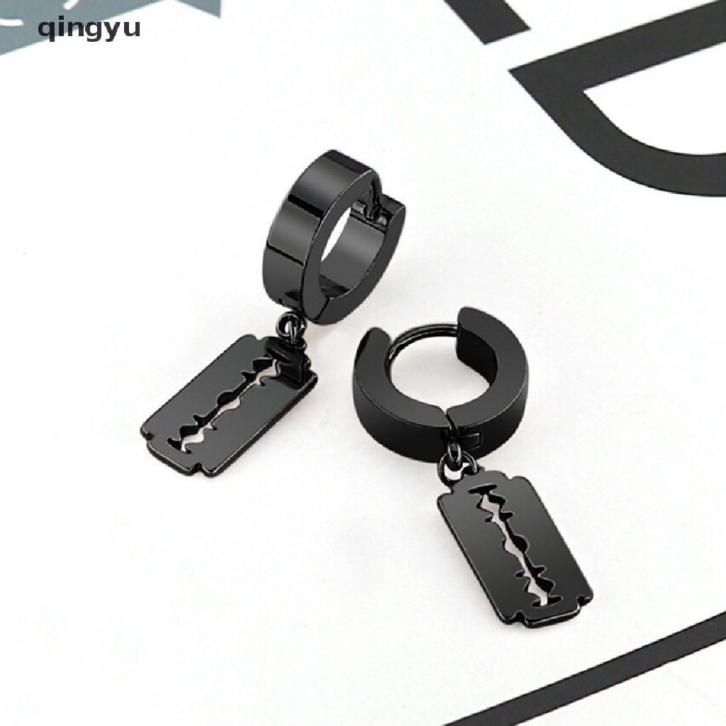 Bông Tai Dáng Dài Hình Lưỡi Dao Bằng Thép Không Gỉ Cá Tính Cho Nam