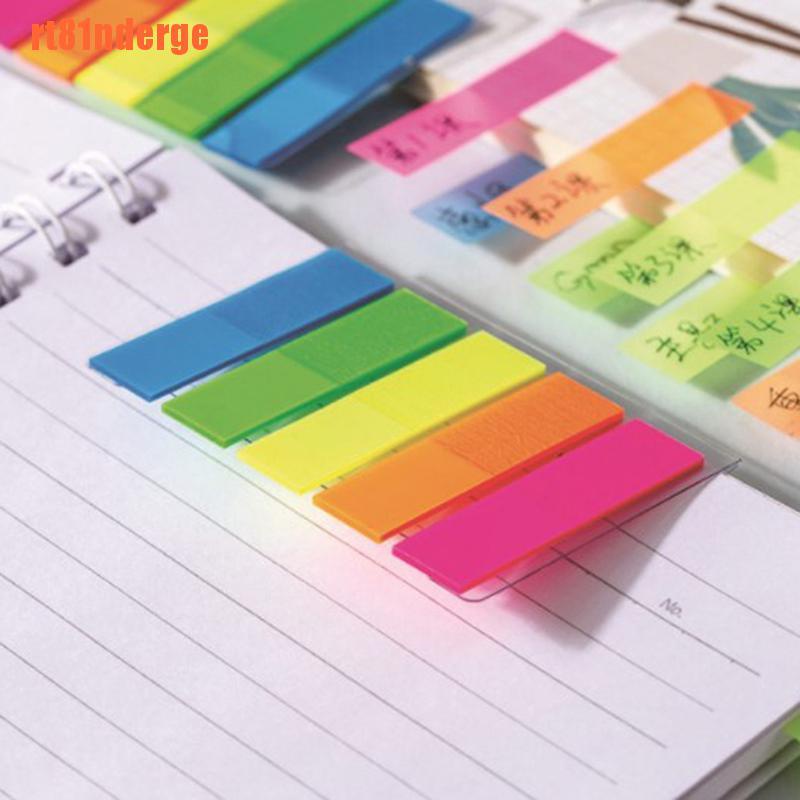 Set 100 Tờ Giấy Ghi Chú Tự Dính Màu Dạ Quang