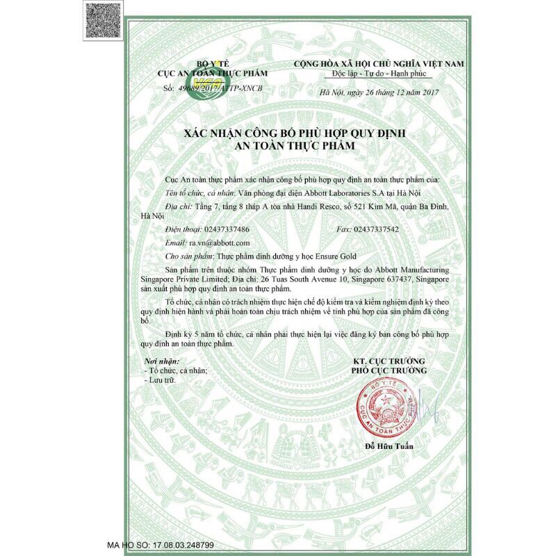 SỮA ENSURE GOLD 850GR