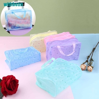 Túi Nhựa PVC Trong Suốt Đựng Đồ Trang Điểm / Mỹ Phẩm Tiện Dụng Khi Đi Du Lịch