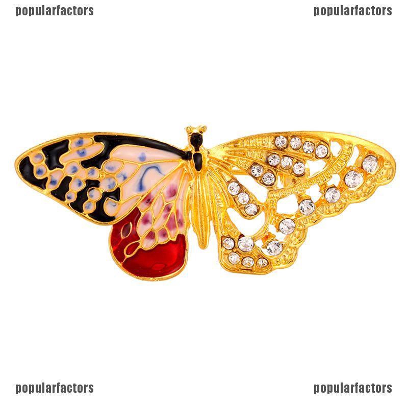 Ghim Cài Áo Hình Bướm Đính Đá Nhân Tạo Thời Trang
