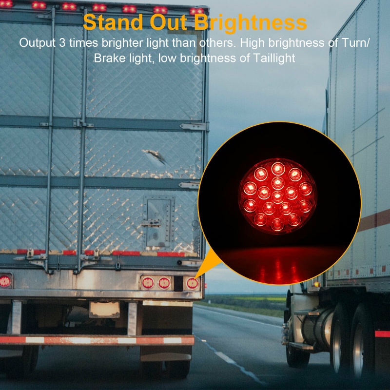 Bộ 2 Đèn Tín Hiệu 16 Bóng LED 12V 24V Chất Lượng Cao