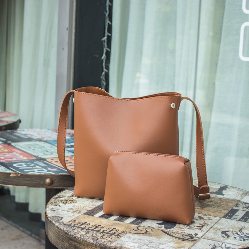 [Có màu đen] Túi tote da cúc bấm 2 bên vừa a4 - P014 | BigBuy360 - bigbuy360.vn