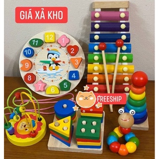 Bộ 6 món Montessori nhận biết khác nhau cho bé