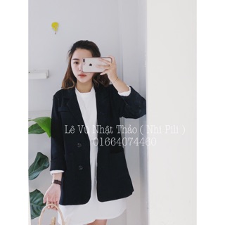Blazer đen 2 khuy thiết kế .