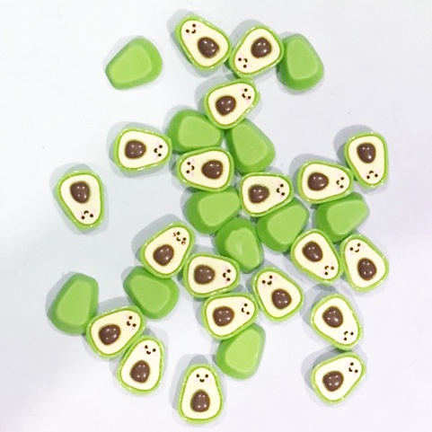 charm quả bơ C18a nguyên liệu làm slime handmade thủ công trang trí ốp điện thoại