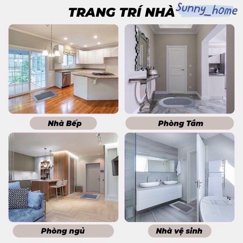 Thảm lau chân, thảm chùi chân hình ovan siêu thấm hút, chống trơn trượt mẫu mới