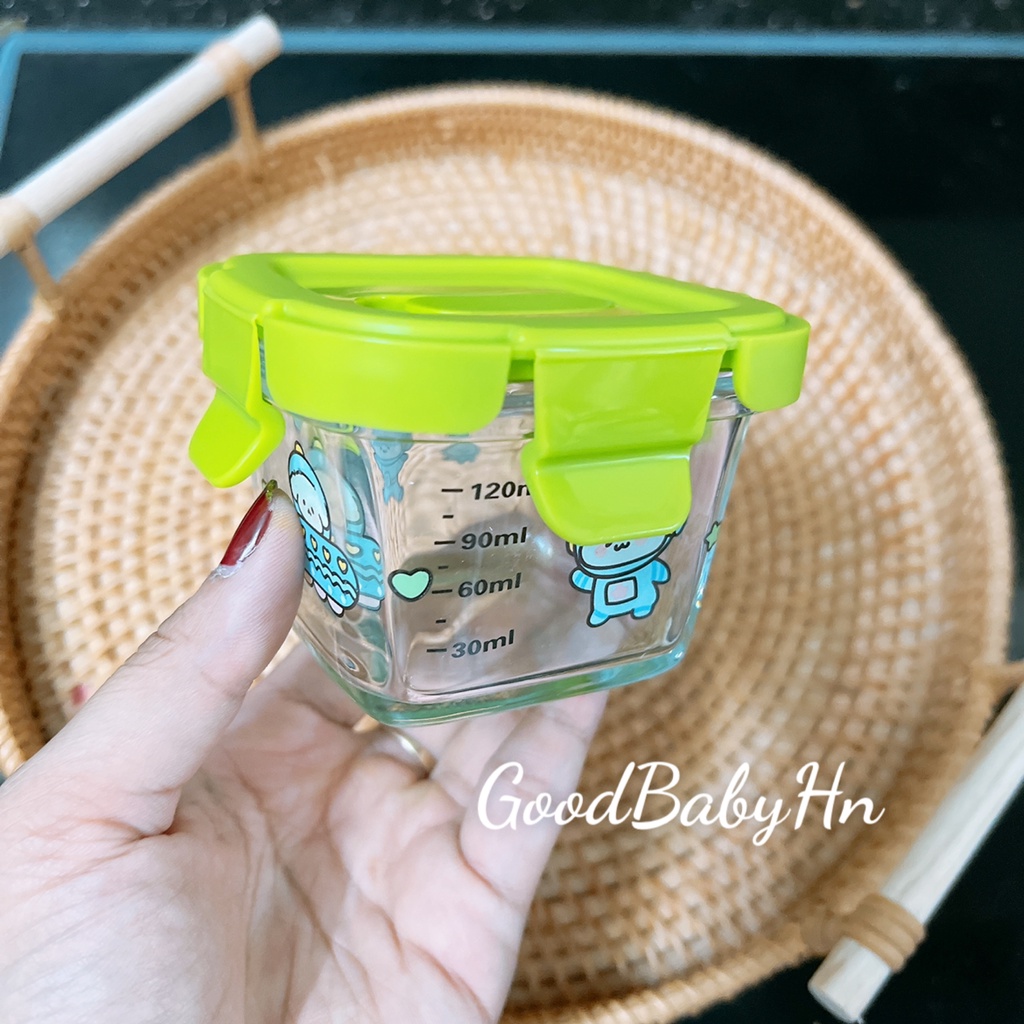 Hộp trữ thức ăn cho bé, Cốc nấu cháo bằng thủy tinh cho bé