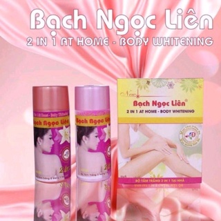 Tắm trắng bạch ngọc liên 2in1, tắm trắng tại nhà combo 2 chai 150g tiện dụng