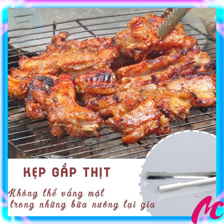 Kẹp inox 29 cm gắp thức ăn , gắp đá , gắp đồ nóng tiện dụng MC