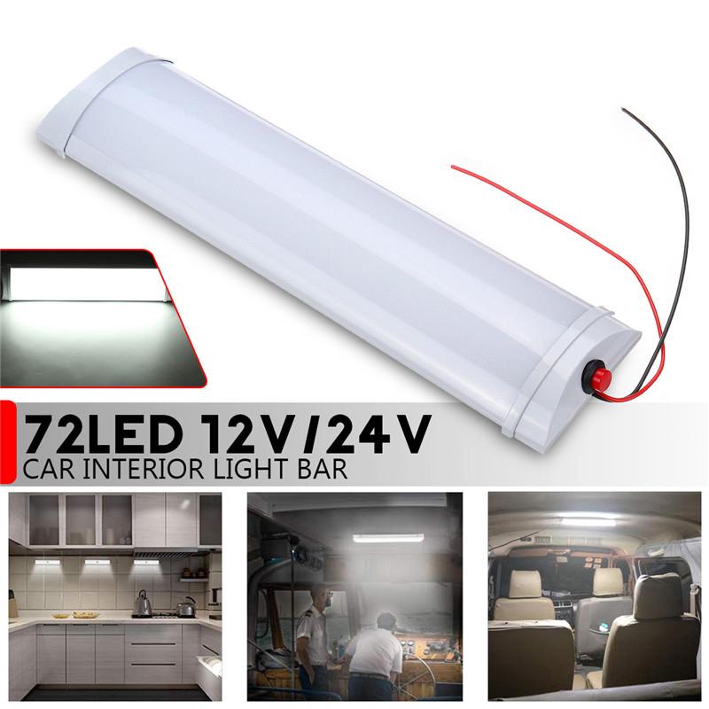 Thanh đèn 72 bóng LED 12/24V thông dụng cho xe hơi tàu thuyền
