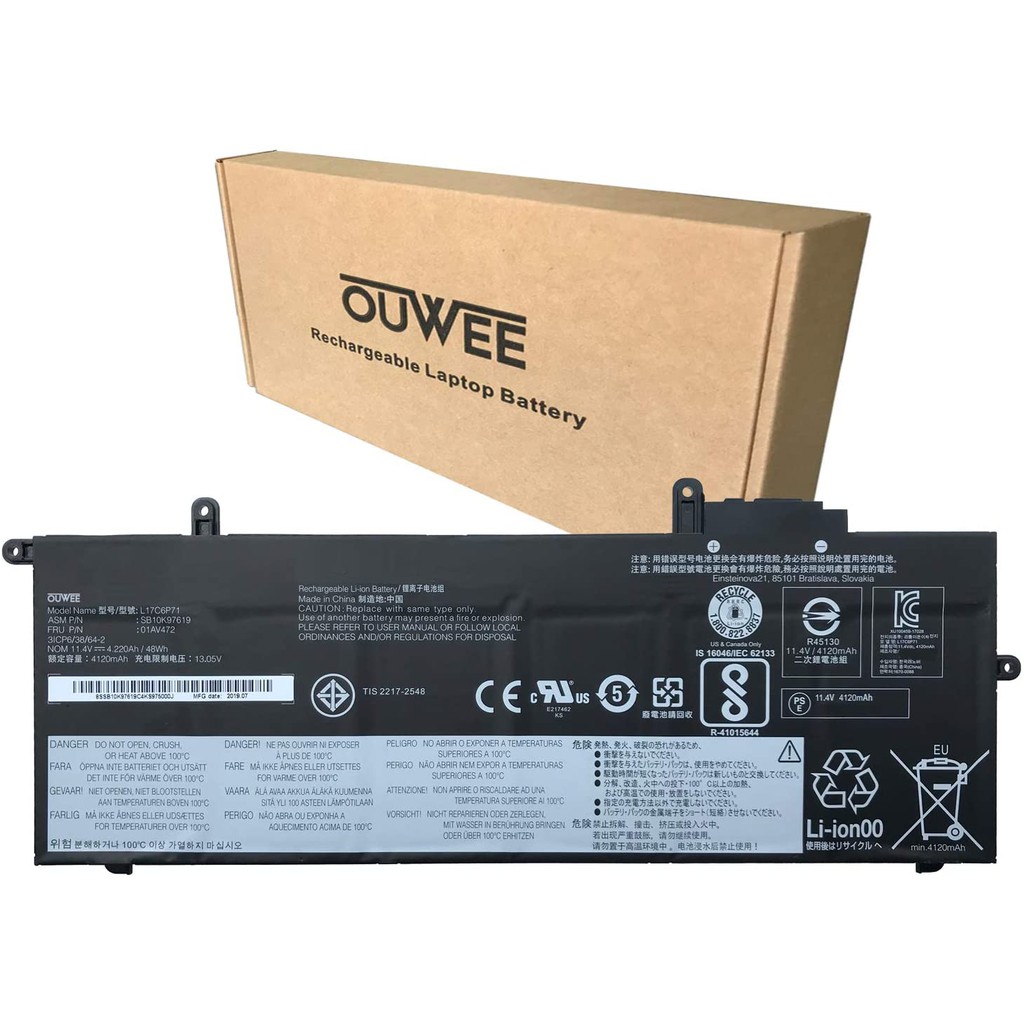 Pin CHÍNH HÃNG Lenovo ThinkPad X280 A285 11.4V 48Wh 4220mAh L17C6P71