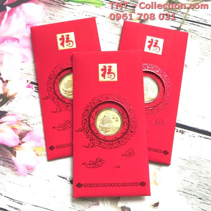 Bao lì xì mạ vàng Thuận Buồm Xuôi Gió chất liệu Giấy bìa, hộp nhựa arylic - SP005082