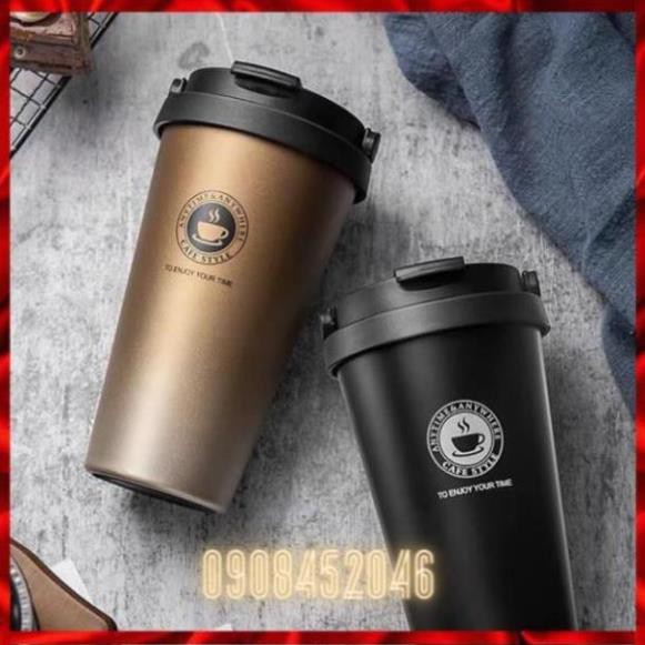 Bình giữ nhiệt, Ly giữ nhiệt Cafe Style hàn quốc cao cấp dung tích 500ml