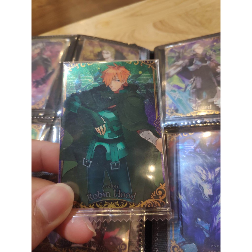 Thẻ bài sưu tầm bánh xốp Fate Grand Order FGO Robin Hood R - Rare - Tặng bọc bài nhựa bảo quản