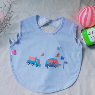 [Chống Thấm]Yếm Ăn Dặm Cotton Chống Thấm 1 Mặt (Có Nút Bấm)