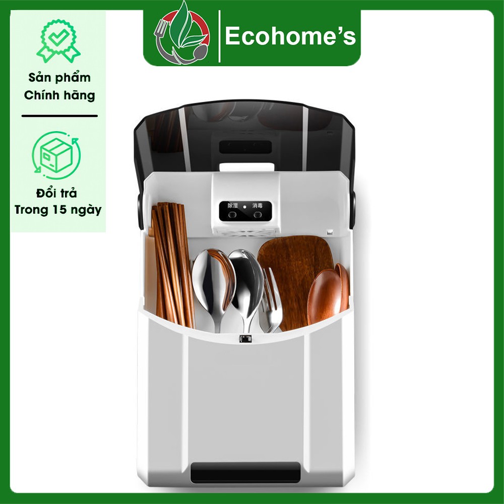 Hộp sấy và khử khuẩn đũa thìa bằng tia UV Có móc - Máy sấy khô dũa thìa hộp đựng đũa khử khuân tránh tình trạng ẩm mốc .