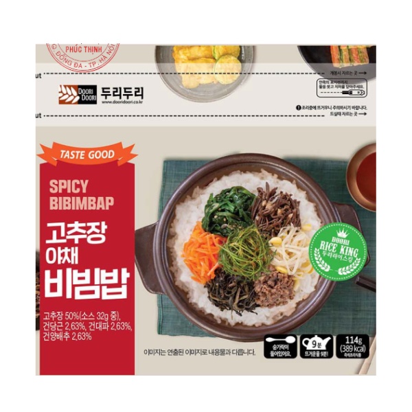 Cơm Trộn Bibimbap Hàn Quốc DOORI DOORI Xốt Cay Gói 114g