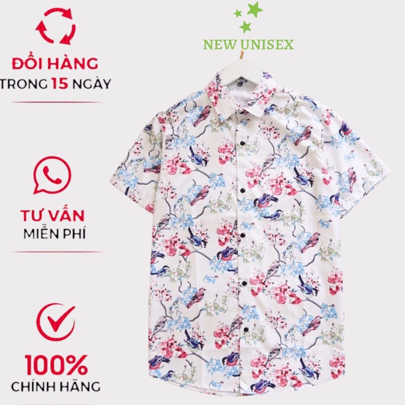 Áo Sơ mi Nam Chất Liệu Lụa Mịn Mát Họa Tiết Nổi Bật Form Rộng Mặc Thoải Mái Thích Hợp Đi Dạo, Đi Chơi [NEW UNISEX]