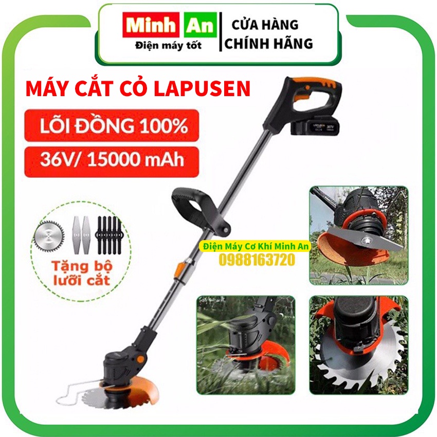 Máy Cắt Cỏ Cầm Tay, Máy Cắt Cỏ Mini Pin Lapusen 36V...