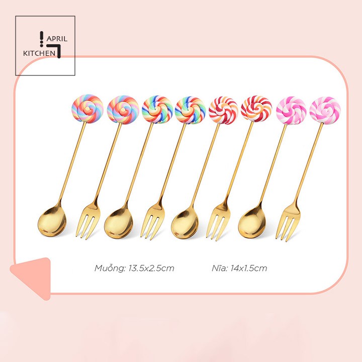 Muỗng inox mini dễ thương dùng ăn bánh điểm tâm ăn nhẹ chất liệu thép không gỉ MNI04
