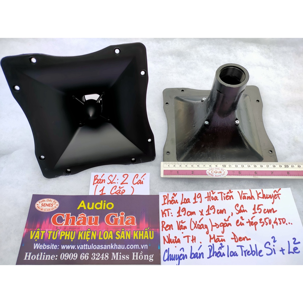 Phễu loa treble 19cm khuyết hỏa tiễn 2 cái Audio Châu Gia
