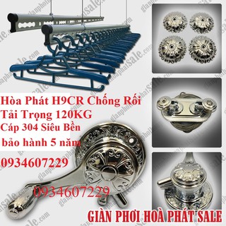 Giàn phơi thông minh Hòa Phát H9CR hệ cải tiến chống rối dây